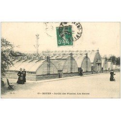 carte postale ancienne 76 ROUEN. Les Serres Jardin des Plantes 1911