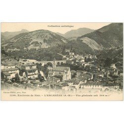 carte postale ancienne 06 ESCARENE. Le Village et Pont. Giletta