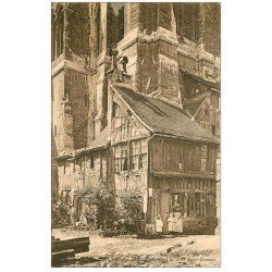 carte postale ancienne 76 ROUEN. Maison adossée Tour Saint-Romain