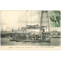 carte postale ancienne 76 ROUEN. Nacelle Pont Transbordeur 1924