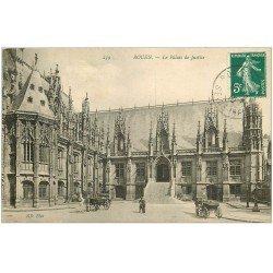 carte postale ancienne 76 ROUEN. Palais Justice 1915