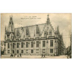 carte postale ancienne 76 ROUEN. Palais Justice 1925 Place Verdrel