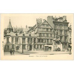 carte postale ancienne 76 ROUEN. Place Pucelle