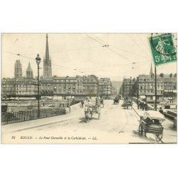 carte postale ancienne 76 ROUEN. Pont Corneille 1914