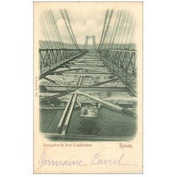 carte postale ancienne 76 ROUEN. Pont Transbordeur perspective