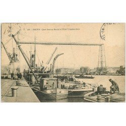 carte postale ancienne 76 ROUEN. Pont Transbordeur Quai Boulet 1907