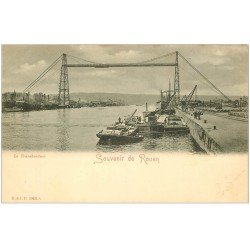 carte postale ancienne 76 ROUEN. Pont Transbordeur vers 1900