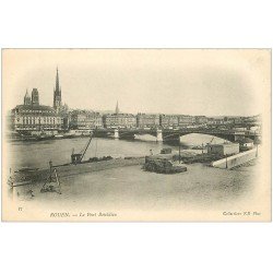 carte postale ancienne 76 ROUEN. Quai Boïeldieu