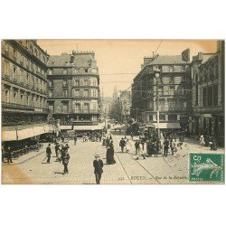 carte postale ancienne 76 ROUEN. Rue de la République 1910