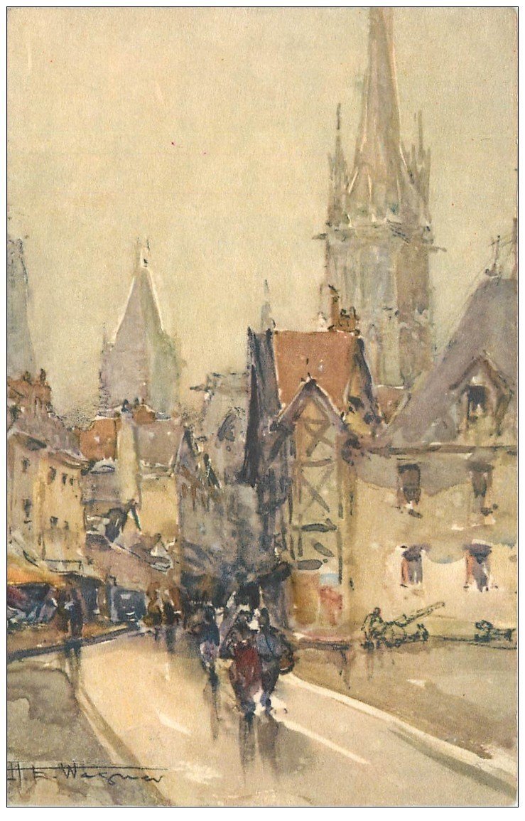 carte postale ancienne 76 ROUEN. Rue de l'Epicerie 1935