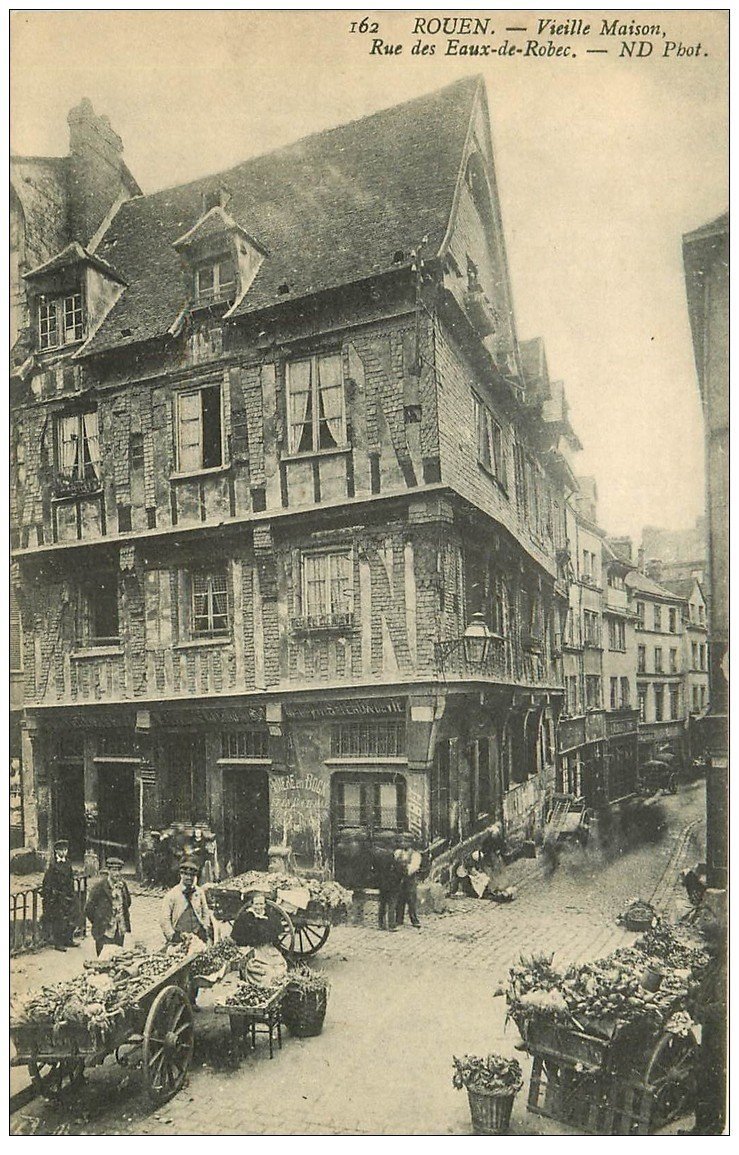 carte postale ancienne 76 ROUEN. Rue des Eaux-de-Robec