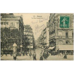 carte postale ancienne 76 ROUEN. Rue Grand-Pont 1910