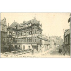 carte postale ancienne 76 ROUEN. Rue Louis Brune