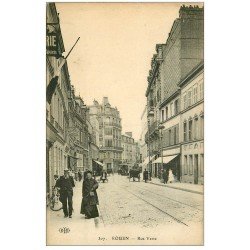 carte postale ancienne 76 ROUEN. Rue Verte homme belles moustaches