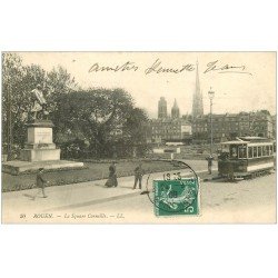 carte postale ancienne 76 ROUEN. Square Pierre Corneille 1909