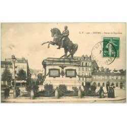 carte postale ancienne 76 ROUEN. Statue Napoléon 1912