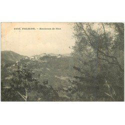 carte postale ancienne 06 FALICON. Le Village vers 1910...