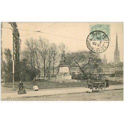 carte postale ancienne 76 ROUEN. Statue Pierre Corneille 1906