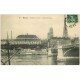 carte postale ancienne 76 ROUEN. Théâtre des Arts et Pont Boïeldieu