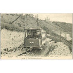 76 ROUEN. Tramway dans la Cavée 1903 de Bon Secours à Mesnil-Esnard et la Colline