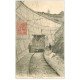 carte postale ancienne 76 ROUEN. Tramway dans la Cavée 1906 de Bon Secours à Mesnil-Esnard
