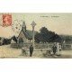 76 POURVILLE. Le Calvaire. Superbe carte toilée 1910