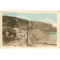 carte postale ancienne 76 PUYS. Les Falaises 1932
