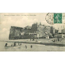 carte postale ancienne 76 PUYS. La Plage et Grand Hôtel 1910