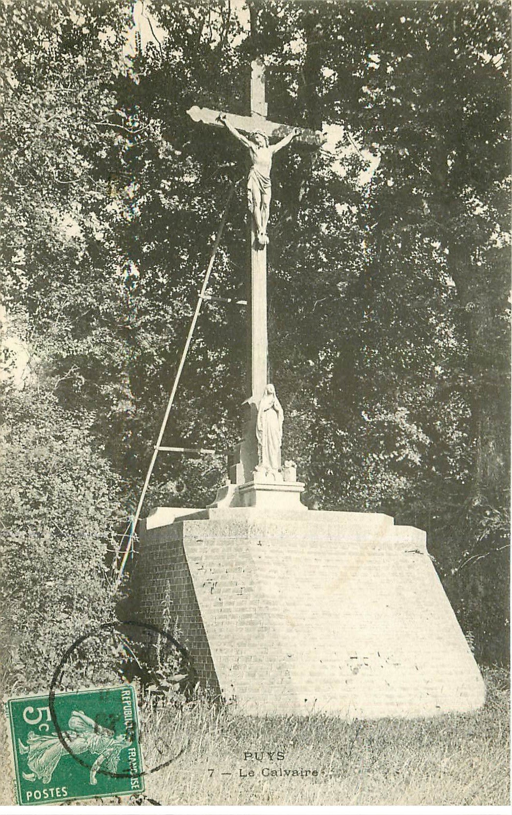 carte postale ancienne 76 PUYS. Le Calvaire