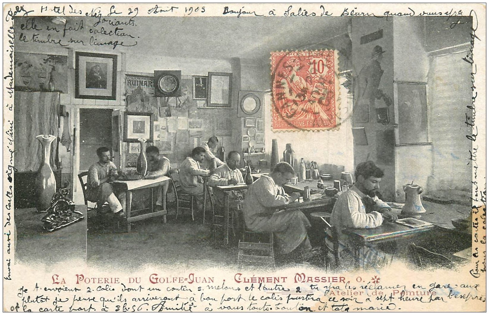 06 GOLFE JUAN. La Poterie Massier 1903