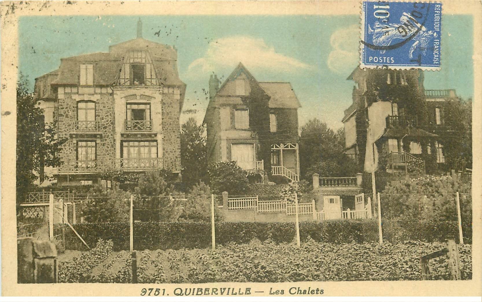 carte postale ancienne 76 QUIBERVILLE. Les Chalets