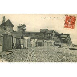 carte postale ancienne 76 QUIBERVILLE. Les Cabines 1918