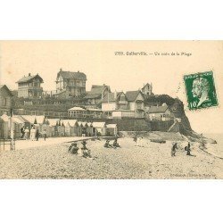 carte postale ancienne 76 QUIBERVILLE. Coin de Plage 1923