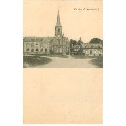 carte postale ancienne 76 QUINCAMPOIX. La Place et la Poste