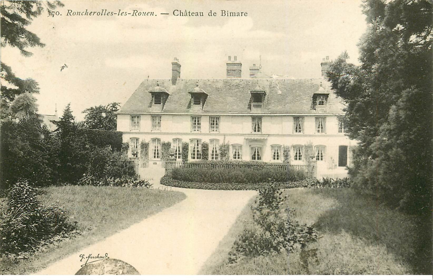carte postale ancienne 76 RONCHEROLLES-LES-ROUEN. Château de Bimare 1924