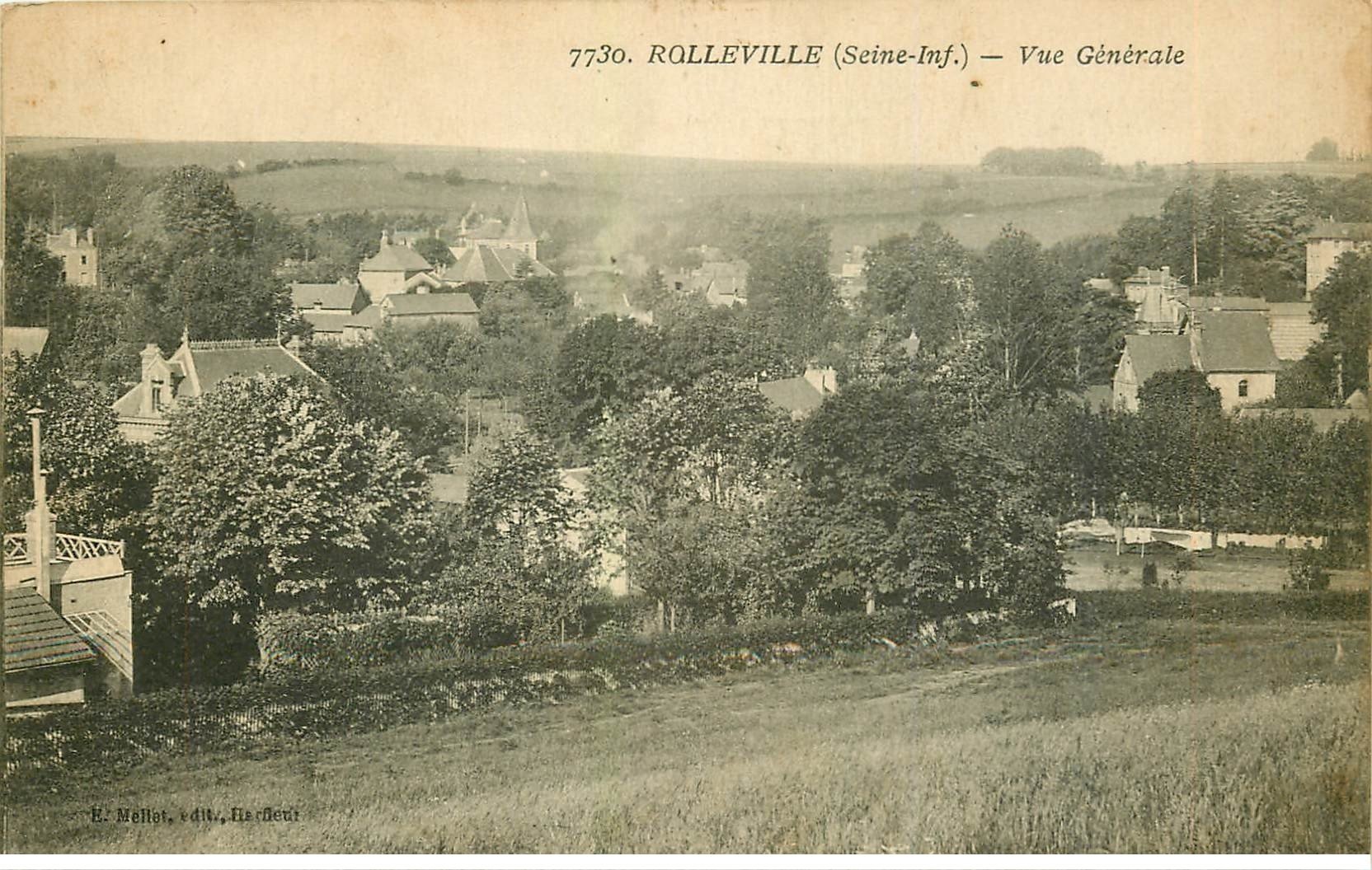 carte postale ancienne 76 ROLLEVILLE. Le Village