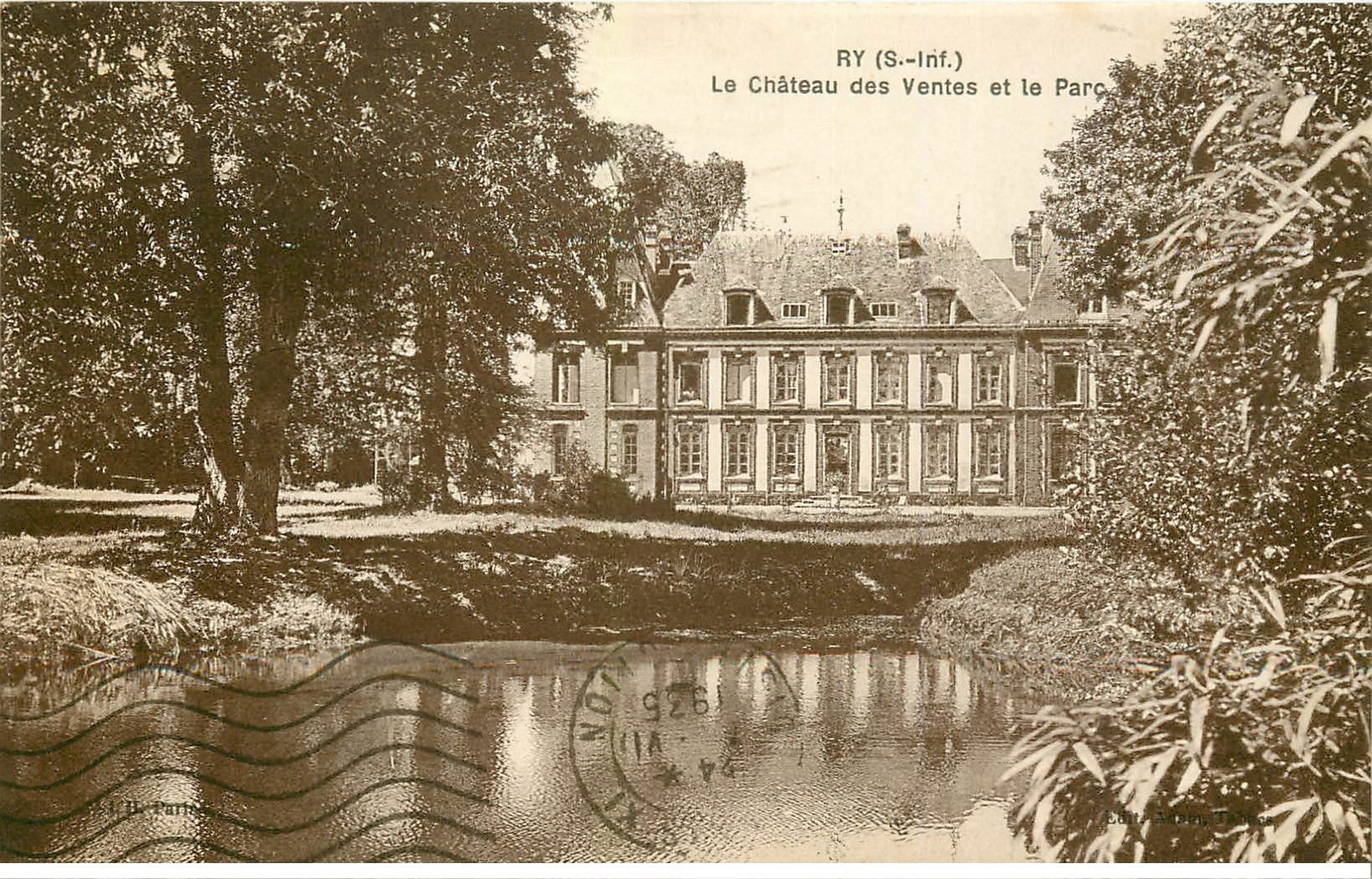 carte postale ancienne 76 RY. Château des Ventes et Parc 1935