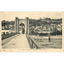 carte postale ancienne 01 TREVOUX. Le Pont et Lavandières en dessous