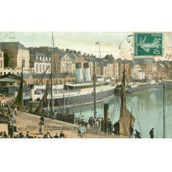 carte postale ancienne 76 DIEPPE. Navire Brighton en Gare Maritime 1910