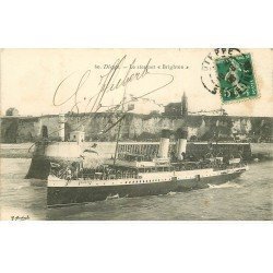 carte postale ancienne 76 DIEPPE. Navire Brighton Steamer 1908