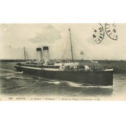 carte postale ancienne 76 DIEPPE. Steamer Newhaven 1916