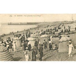 carte postale ancienne 76 DIEPPE. Vue générale sur la Plage