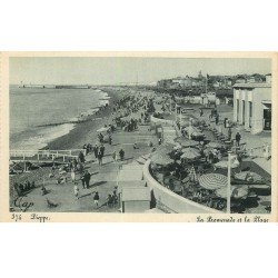 carte postale ancienne 76 DIEPPE. Plage et Promenade 374