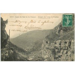 carte postale ancienne 06 GORGES DU LOUP. Viaduc ligne du Sud 1911