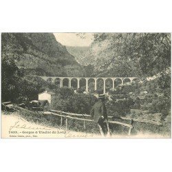 carte postale ancienne 06 GORGES DU LOUP. Viaduc vers 1904