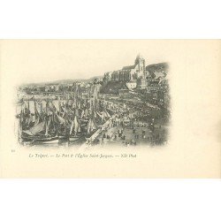 carte postale ancienne 76 LE TREPORT. Port et Eglise Saint-Jacques
