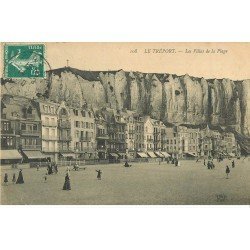 carte postale ancienne 76 LE TREPORT. Villas de la Plage 1910