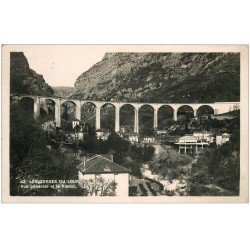 carte postale ancienne 06 GORGES DU LOUP. Viaduc vue général carte photo