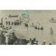 carte postale ancienne 76 LE TREPORT. L'Heure du Bain 1906. Petite restauration