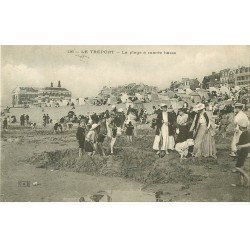 carte postale ancienne 76 LE TREPORT. Plage à marée basse 1908